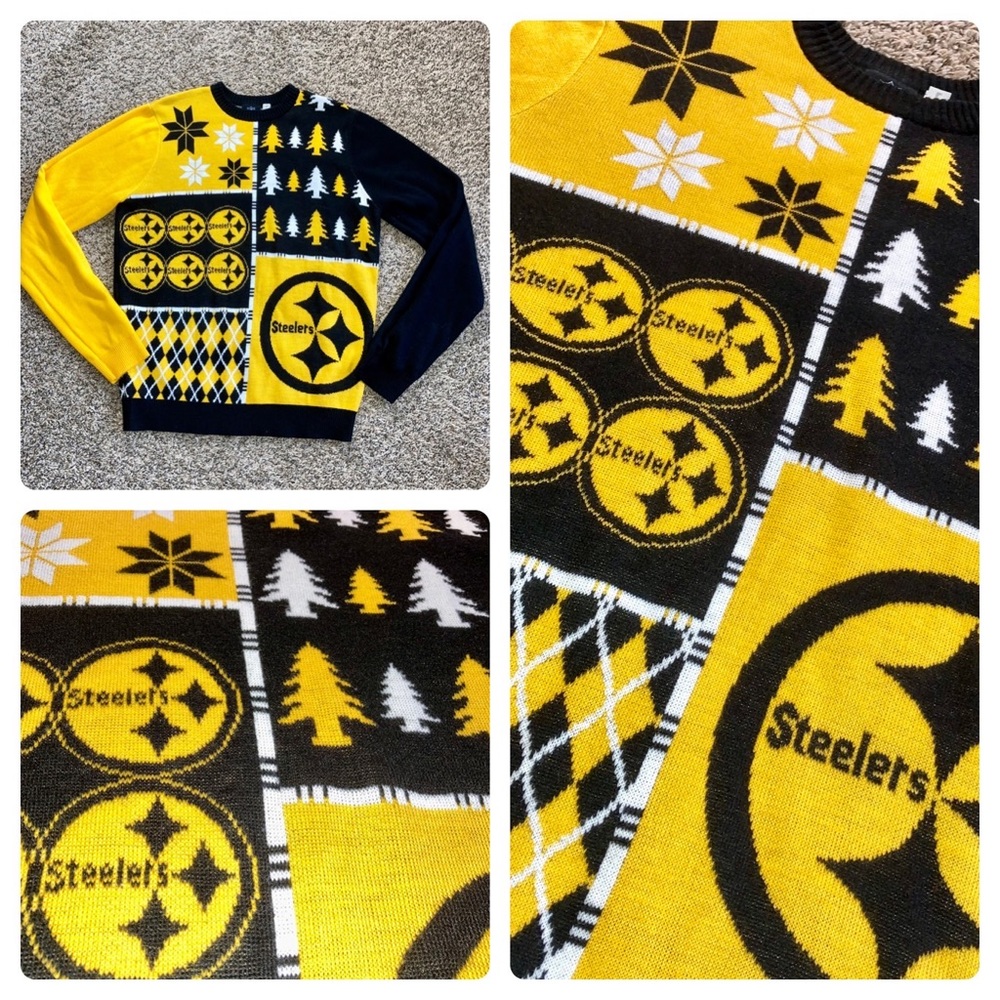 NFL Team Apparel Pittsburgh Steelers VTG Style Sweater